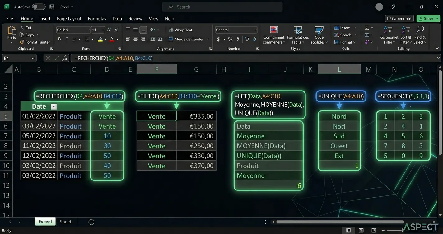 7 formules Excel essentielles