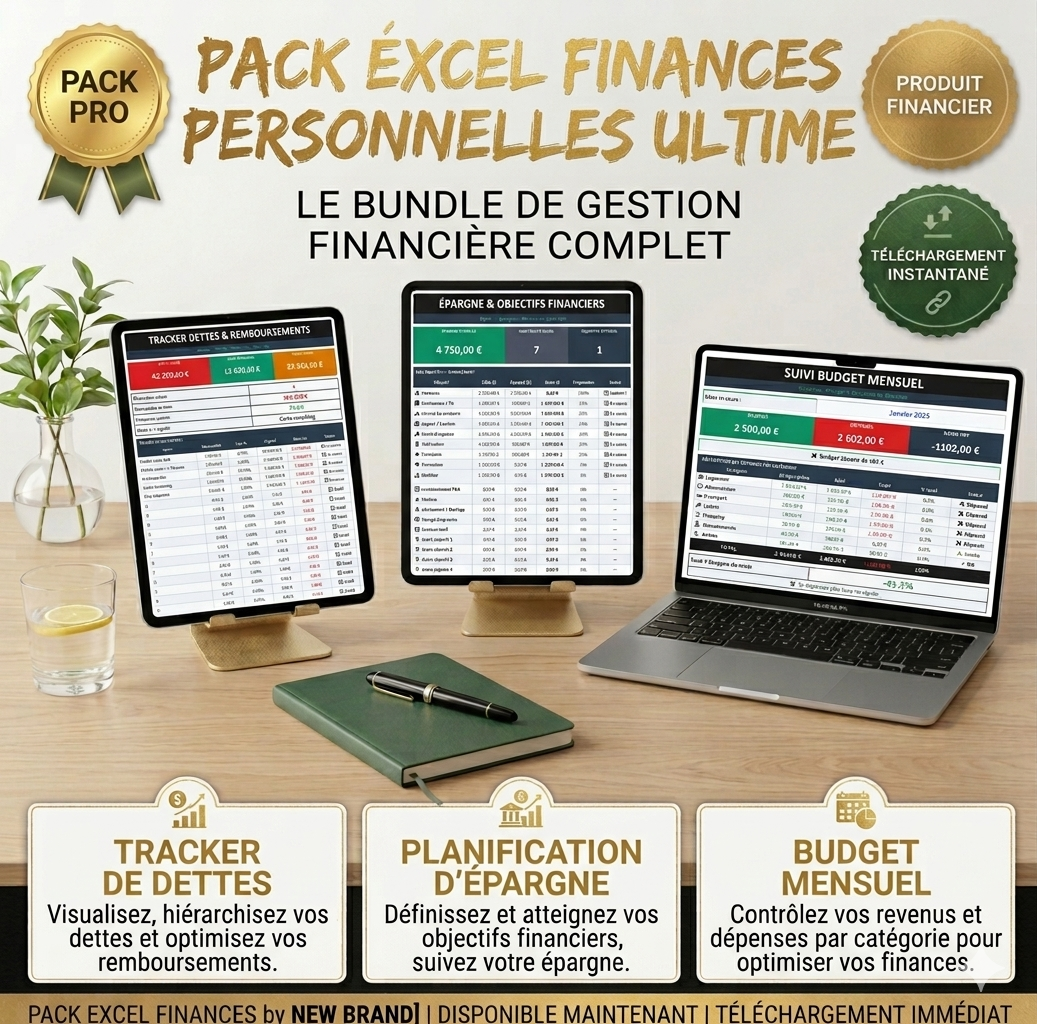 Pack Finance Excel PRO — Tableau de bord financier sur mesure ASPECT